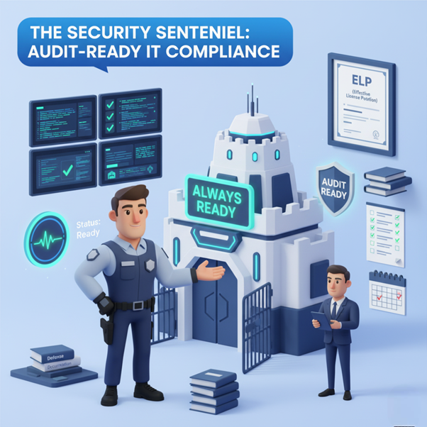 Audit-Ready IT Compliance - Security sentinel ensuring continuous compliance monitoring