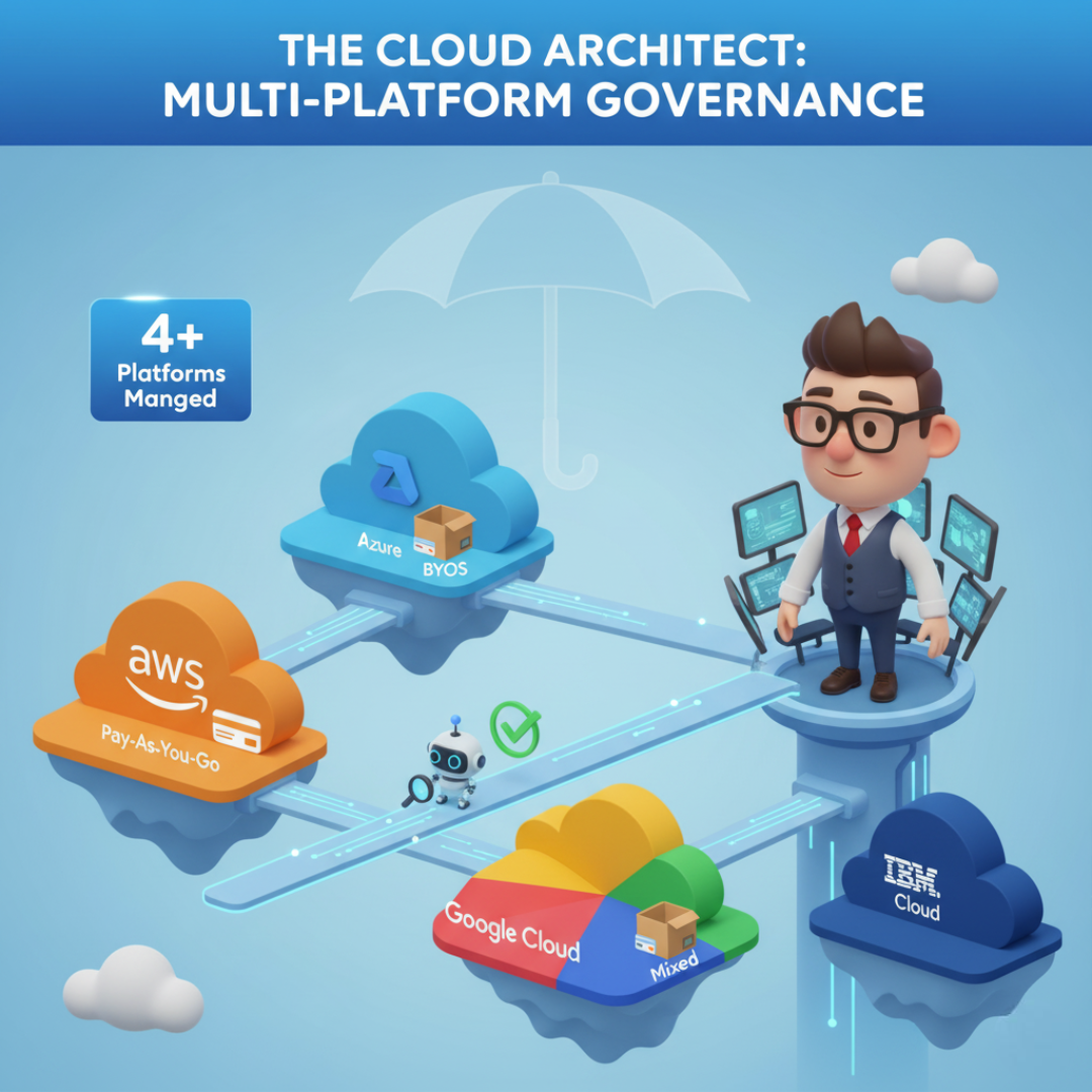 Multi-Platform Cloud Governance - AWS, Azure, Google Cloud, IBM Cloud management visualization